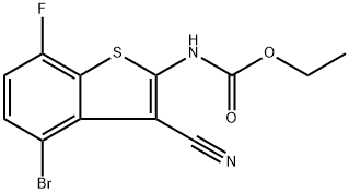 (4-溴-3-氰基-7-氟苯并[B]噻吩-2-基)氨基甲酸乙酯, 2649788-77-0, 結(jié)構(gòu)式