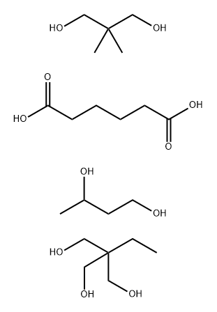 Adipic acid, polyester with 1,3-butanediol, 2,2-dimethyl-1,3-propanediol and 2-ethyl-2-(hydroxymethyl)-1,3-propanediol Struktur