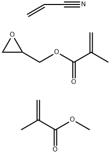 2-Propenoic acid,2-methyl-,methyl ester,polymer with oxiranylmethyl 2-methyl-2-propenoate and 2-propenenitrile Struktur