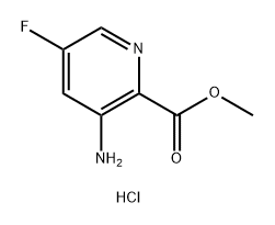 2-Pyridinecarboxylic acid, 3-amino-5-fluoro-, methyl ester, hydrochloride (1:1) Struktur