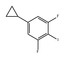 5-cyclopropyl-1,3-difluoro-2-iodobenzene Struktur