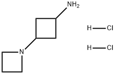 Cyclobutanamine, 3-(1-azetidinyl)-, hydrochloride (1:2) Struktur