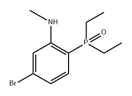 (4-Bromo-2-(methylamino)phenyl)diethylphosphine oxide Struktur