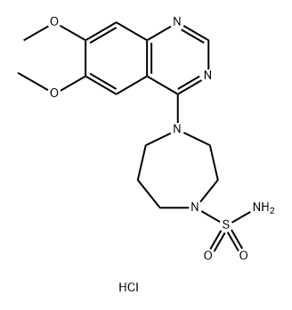 4-(6,7-dimethoxyquinazolin-4-yl)-1,4-diazepane-1-sulfonamide hydrochloride Struktur