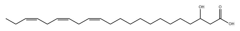 3-Hydroxy-13(Z),16(Z),19(Z)-docosatrienoic acid Struktur