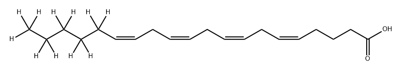 5,8,11,14-Eicosatetraenoic-16,16,17,17,18,18,19,19,20,20,20-d11 acid, (5Z,8Z,11Z,14Z)- Struktur