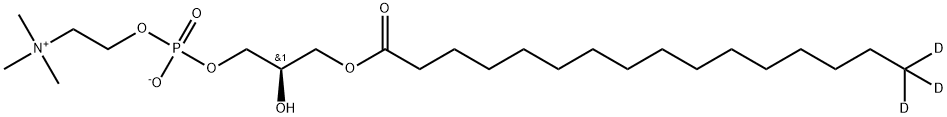 1-Palmitoyl-d3-2-hydroxy-sn-glycero-3-PC Struktur