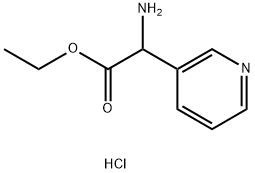 3-Pyridineacetic acid, α-amino-, ethyl ester, hydrochloride (1:2) Struktur