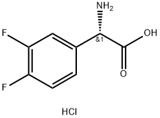 (2S)-2-AMINO-2-(3,4-DIFLUOROPHENYL)ACETIC ACID HYDROCHLORIDE Struktur