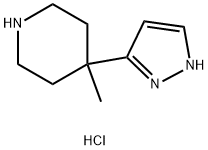 4-Methyl-4-(1h-pyrazol-5-yl)piperidine? hydrochloride Struktur