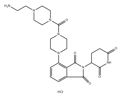 Pomalidomide-dipiperazine-NH2 hydrochloride Struktur