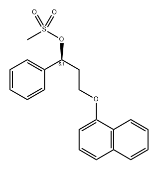 Benzenemethanol, α-[2-(1-naphthalenyloxy)ethyl]-, 1-methanesulfonate, (αS)- Struktur