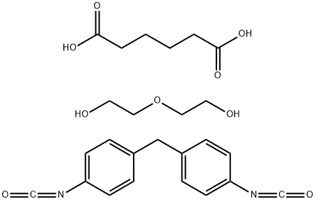 Diethylene glycol, adipic acid, 1,1'-methylenebis[4-isocyanato benzene] copolymer Struktur