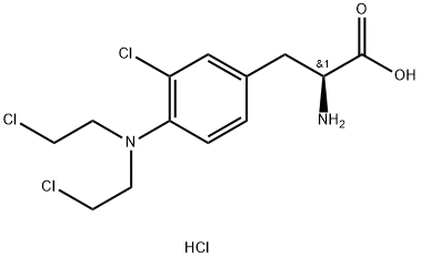 L-Phenylalanine, 4-[bis(2-chloroethyl)amino]-3-chloro-, hydrochloride (1:1) Struktur