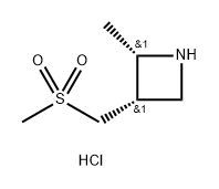 Azetidine, 2-methyl-3-[(methylsulfonyl)methyl]-, hydrochloride (1:1), (2S,3S)- Struktur