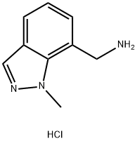 1H-Indazole-7-methanamine, 1-methyl-, hydrochloride (1:2) Struktur