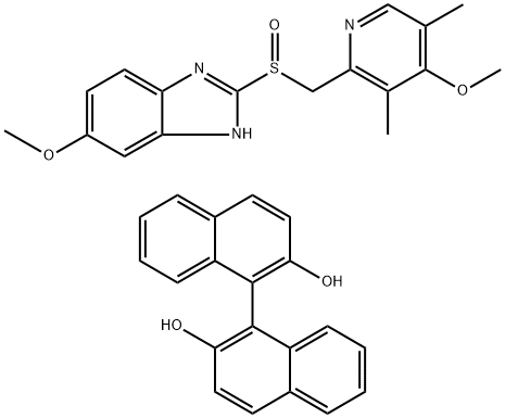 [1,1'-Binaphthalene]-2,2'-diol, (1S)-, coMpd. with 5-Methoxy-2-[(S)-[(4-Methoxy-3,5-diMethyl-2-pyridinyl)Methyl]sulfinyl]-1H-benziMidazole (1:1) Struktur