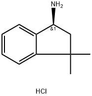 1H-Inden-1-amine, 2,3-dihydro-3,3-dimethyl-, hydrochloride (1:1), (1S)- Struktur