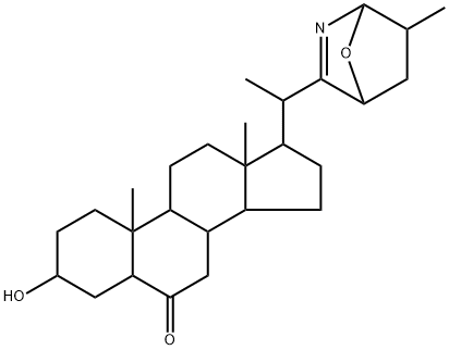 (20ξ,25ξ)-23,26-Epoxy-3β-hydroxy-16,28-seco-5α-solanid-22(28)-en-6-one Struktur