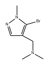 1-(5-bromo-1-methyl-1H-pyrazol-4-yl)-N,N-dimethylmethanamine Struktur