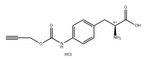 L-Phenylalanine, 4-[[(2-propyn-1-yloxy)carbonyl]amino]-, hydrochloride (1:1) Struktur