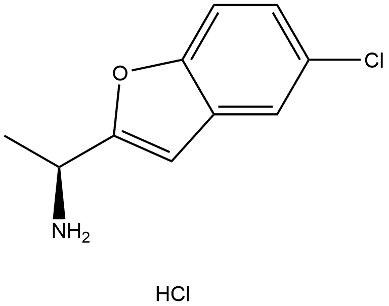 (S)-1-(5-chlorobenzofuran-2-yl)ethan-1-amine hydrochloride Struktur