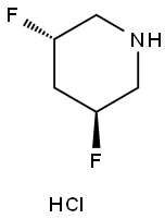 Piperidine, 3,5-difluoro-, hydrochloride (1:1), (3S,5S)- Struktur