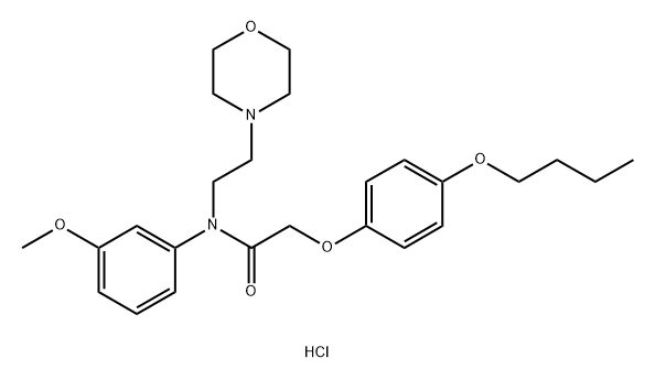 Acetamide, N-(m-anisyl)-2-(p-butoxyphenoxy)-N-(2-morpholinoethyl)-, hydrochloride Struktur