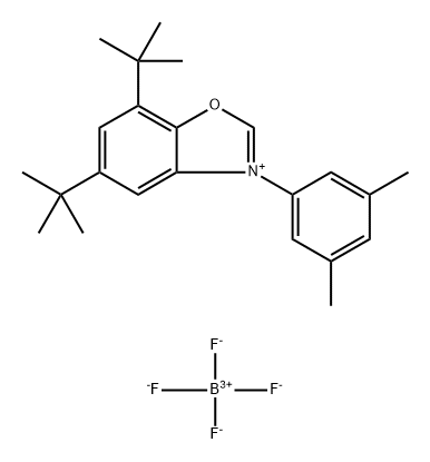 5,7-二叔丁基-3-(3,5-二甲基苯基)苯并[D]惡唑-3-鎓四氟硼酸鹽 結(jié)構(gòu)式