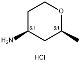 (2R,4R)-2-Methyltetrahydro-2H-pyran-4-amine hydrochloride Struktur