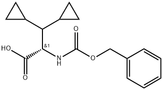 Cyclopropanepropanoic acid, β-cyclopropyl-α-[[(phenylmethoxy)carbonyl]amino]-, (αS)- Struktur