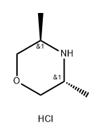 Morpholine, 3,5-dimethyl-, hydrochloride (1:1), (3R,5R)-rel- Struktur