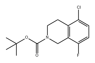 tert-butyl 5-chloro-8-fluoro-3,4-dihydroisoquinoline-2(1H)-carboxylate Struktur