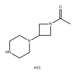 Ethanone, 1-[3-(1-piperazinyl)-1-azetidinyl]-, hydrochloride (1:2) Struktur