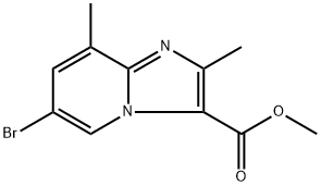 methyl 6-bromo-2,8-dimethylimidazo[1,2-a]pyridine-3-carboxylate Struktur