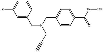 Benzamide, 4-[[[(3-chlorophenyl)methyl]-2-propyn-1-ylamino]methyl]-N-hydroxy- Struktur