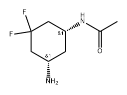 Acetamide, N-[(1R,5S)-5-amino-3,3-difluorocyclohexyl]- Struktur