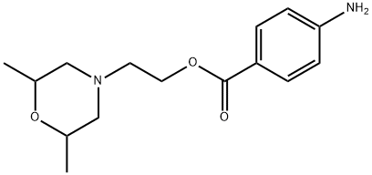 4-Morpholineethanol, 2,6-dimethyl-, 4-(4-aminobenzoate) Struktur