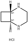 2,5-Diazabicyclo[4.2.0]octane, hydrochloride (1:2), (1S,6S)- Struktur