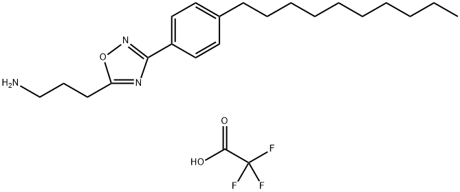 1,2,4-Oxadiazole-5-propanamine, 3-(4-decylphenyl)-, 2,2,2-trifluoroacetate (1:1) Struktur