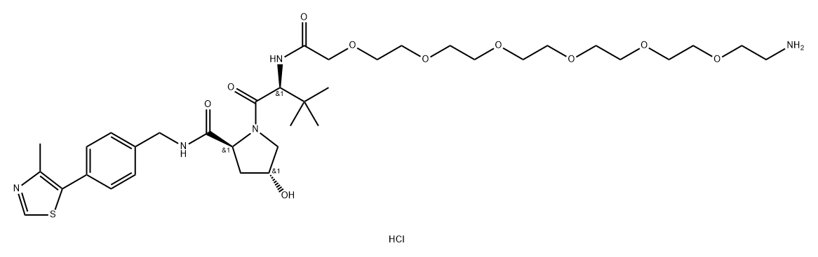 (S,R,S)-AHPC-PEG6-NH2(dihydrochloride) Struktur