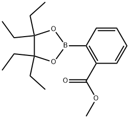 Benzoic acid, 2-(4,4,5,5-tetraethyl-1,3,2-dioxaborolan-2-yl)-, methyl ester Struktur