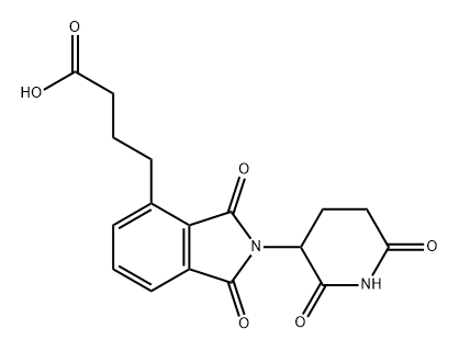 4-(2-(2,6-dioxopiperidin-3-yl)-1,3-dioxoisoindolin-4-yl)butanoic acid Struktur