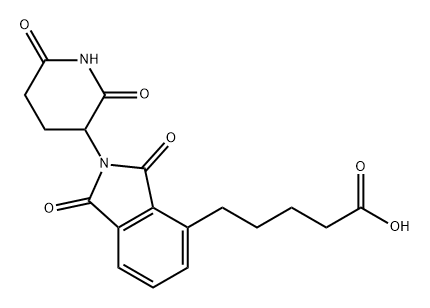 5-(2-(2,6-dioxopiperidin-3-yl)-1,3-dioxoisoindolin-4-yl)pentanoic acid Struktur