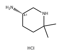 3-Piperidinamine, 6,6-dimethyl-, hydrochloride (1:2), (3S)- Struktur