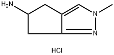 5-Cyclopentapyrazolamine, 2,4,5,6-tetrahydro-2-methyl-, hydrochloride (1:2) Struktur