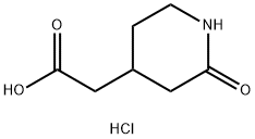 2-(2-Oxopiperidin-4-yl)acetic acid hydrochloride Struktur