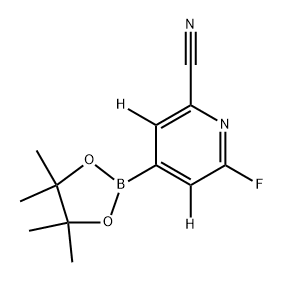 6-fluoro-4-(4,4,5,5-tetramethyl-1,3,2-dioxaborolan-2-yl)picolinonitrile-3,5-d2 Struktur