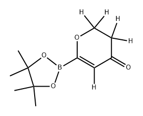 6-(4,4,5,5-tetramethyl-1,3,2-dioxaborolan-2-yl)-2,3-dihydro-4H-pyran-4-one-2,2,3,3,5-d5 Struktur