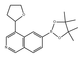 4-(tetrahydrofuran-2-yl)-6-(4,4,5,5-tetramethyl-1,3,2-dioxaborolan-2-yl)isoquinoline Struktur